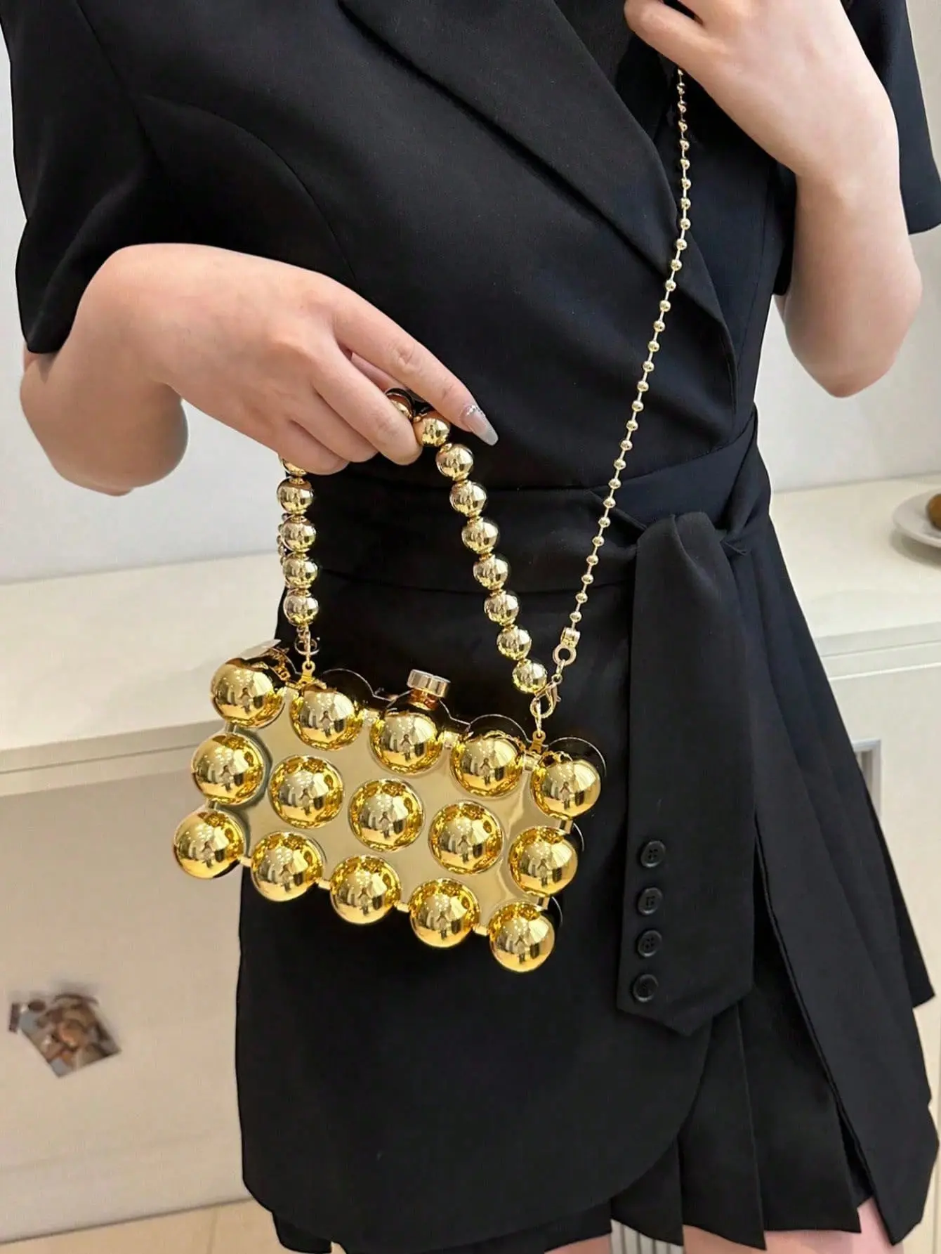 Luxury Mini Box Style Clutch Bag, Women 2025 New Acrylic Fashion Party Niche Design Accessory Coin Purse