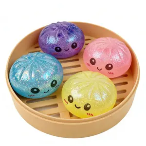 Smiling Face Big Dumpling Squishy Soft TPR Stress Relief Fidget Toy for Kids Cute Emoji Squeeze Toy Perfect Gift Valentine’s Day Easter Safe Durable Material Ultra Soft Material for Sensory Fun