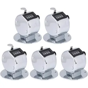 5 count Hand Tally Counters, 4 Digit Mechanical Palm Counter Handheld Number Click Counter Tally Clicker Counter for   Golf