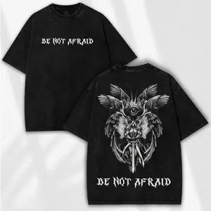 Biblically Accurate Angel Graphic T Shirt Acid Wash Oversized Vintage Retro Heavyweight Cotton Tee Y2K Faithcore Christian Streetwear Alt Goth Dark Fantasy Pump Cover Gym Apparel Be Not Afraid Bible Verse Loose Fit Top Men Women Trendy Fits