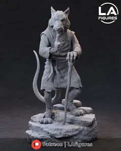 LA Figures Unpainting Master Splinter TNMT 3D Kit DIY Scratch Painting High Detail Resin Model for TMNT Fans & DIY Enthusiasts Creative Project