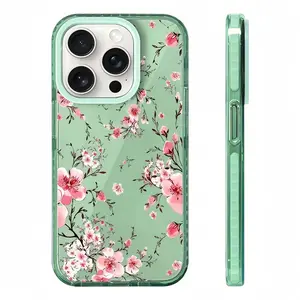 Pink Cherry Blossom Phone Case, Watercolor Style, Phone Case For IPhone 17 Pro Max 16 15 14 13 12 11 Pro Max, Floral Gift, Samsung GalaxyS25 S24, S23, S22, S21, Artistic Floral Pattern, Cherry Blossom Lover Present Shockproof Smartphone