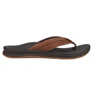Reef Mens Leather Ortho Coast Flip Flops Casual Sandals Casual - Brown