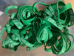 Rubber Bracelet - Best Day Of My Life Green Wristband for T-Shirts Hoodies & Tank Tops Unisex Accessory