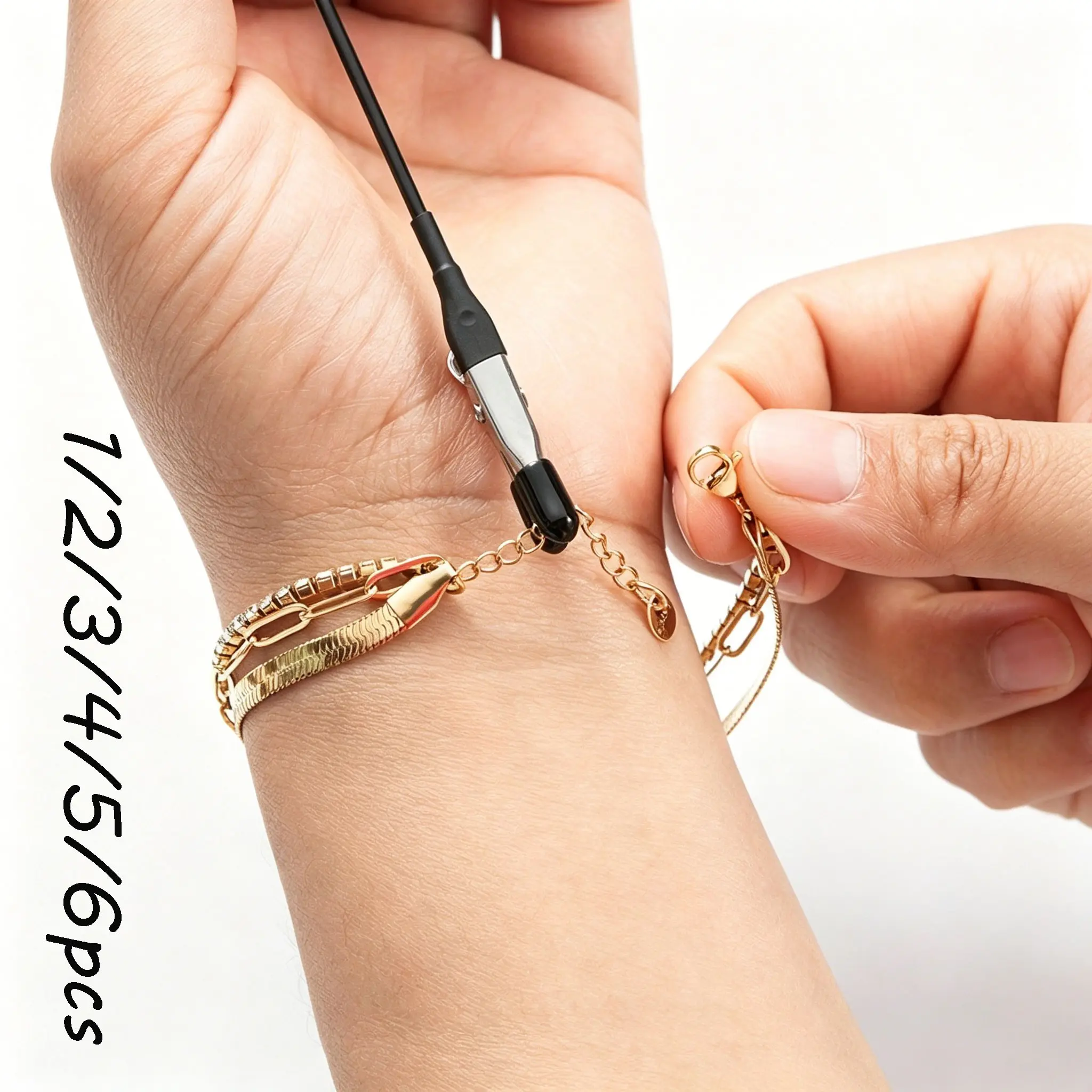 Stainless Steel Bracelet Fastener Assistant, Jewelry Clasp Tool, Portable Bracelet Attachment, Easy to Use, Ideal for DIY Jewelry Making