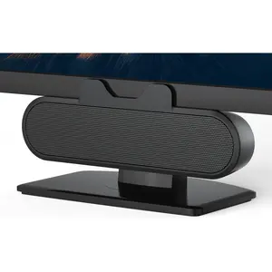 Computer Speakers for Desktop PC, USB  Speaker Bar with Clip-On, Wired Desk Speakers with HD Stereo Loud Sound, Laptop Speaker Mini Sound Bar, Easily Clamps to