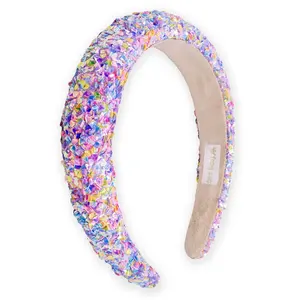 Padded Sparkly Headband - Chunky Sequin Hair Band