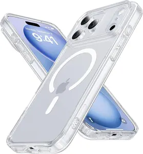 Protective Compatible with iPhone 17 Pro Case: Full Camera/Military-Grade Protection, MagSafe, Shockproof, Ultra-Thin, Transparent, Flower Cover   Casing Screen Protector Cellphone Smartphone