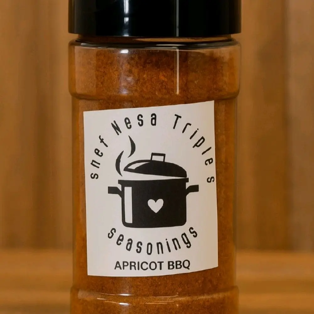 Triple S Apricot BBQ Seasoning - Flavor BBQ  - Ideal for Cooking and Flavoring Various Meals. 4 oz bottle