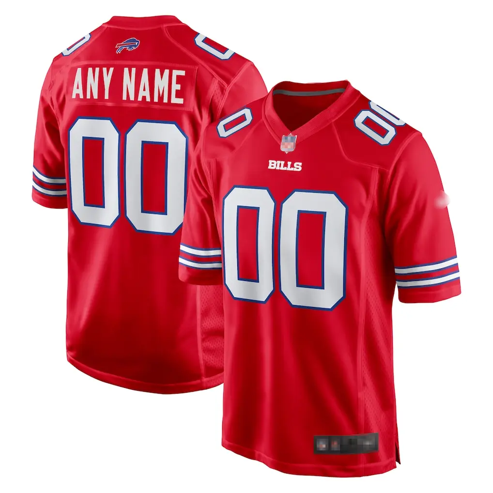 Buffalo Football Premium Stitched Fan Edition Jersey Collection ( Allen #17, Cook #4, Coleman #0, Kincaid #86, Shakir #10 ) - Red/Blue - Custom Number & Name Available - US Ready