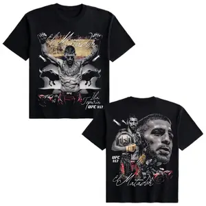 👍 [100% Cotton]UFC Ilia Topuria Champion Short-Sleeve Soft Cotton T-Shirt - MMA Boxing Apparel, Unisex Streetwear, Gift for Him or Her, Menswear Graphic Top
