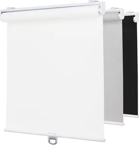 Deconovo Cordless Roller Shades 100% Blackout Roller Blinds for Indoor and Outdoor Windows, Door Blinds with Waterproof Fabric, Easy to Install