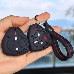 Premium Protective Key Cover, Suitable for Older for TOYOTA Model Key Fobs - Camry, Corolla, Highlander Straight Remote Control Protective Case - Made of Silicone - Shockproof And Wear-Resistant - Precisely Fits Without Fading. Car Key Protector
