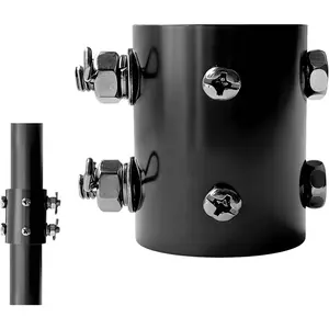 Ceiling Fan Downrod Coupler Universal Ceiling Fan Mounting Bracket Parts Suitable for Non-Threaded downrods Black