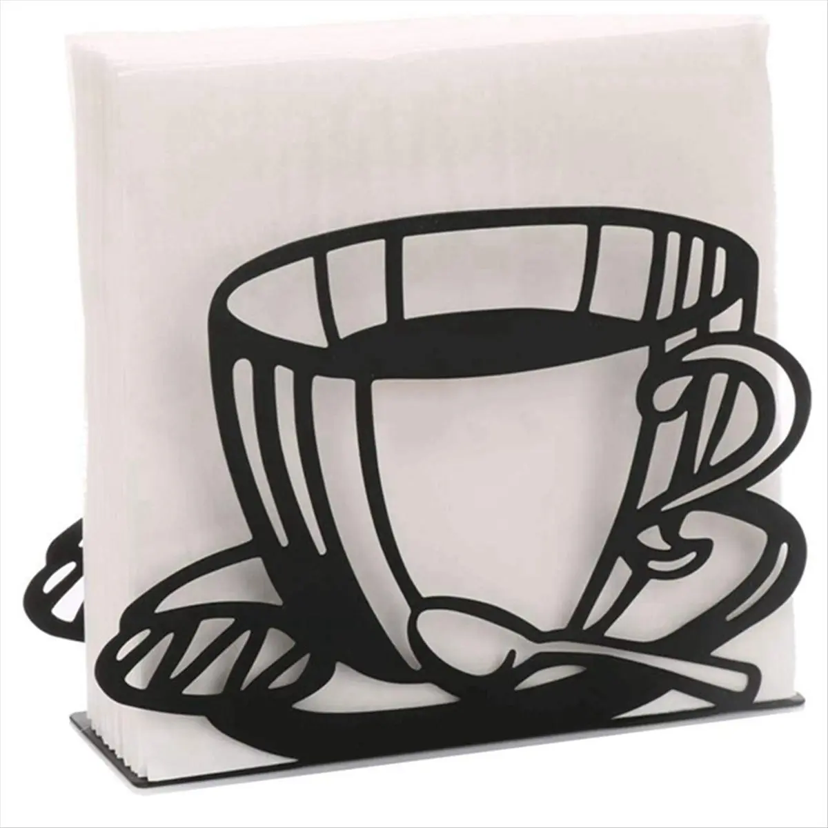 Napkin Holder: Freestanding Tissue Dispenser/Holder, Table Napkin Holder for Home Kitchen Picnic Party (Coffee Cup)