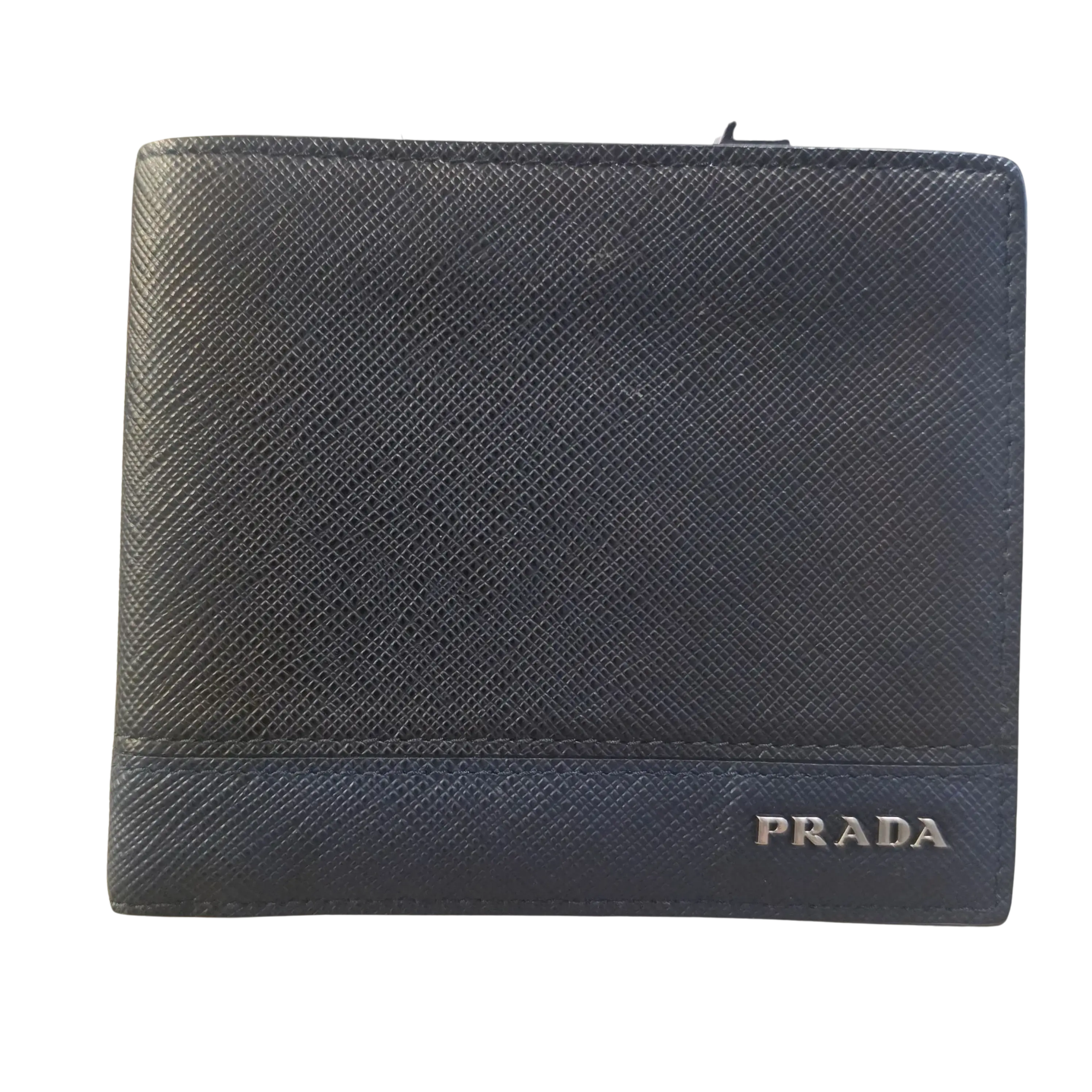 Pre-owned PRADA Saffiano Small leather goods Leather Bifold Wallet L1225