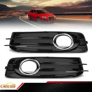 Fit For 09-12 Audi A3 8P S-Line w/hole Pair Front Bumper Fog Light Grille Cover