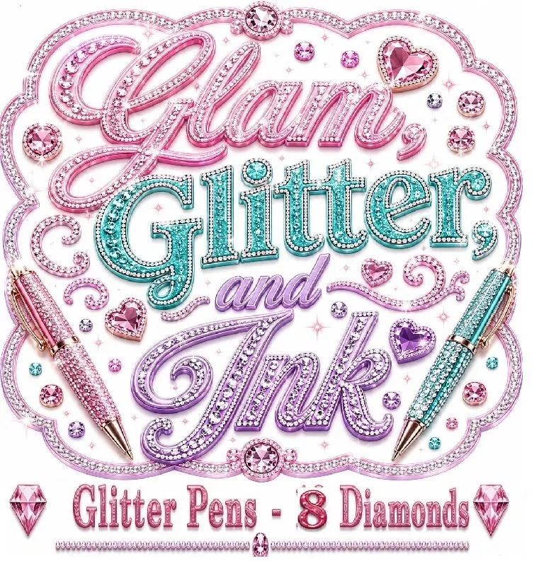 GLITTER PENS - 8 Diamonds (CLAIM ONLY)