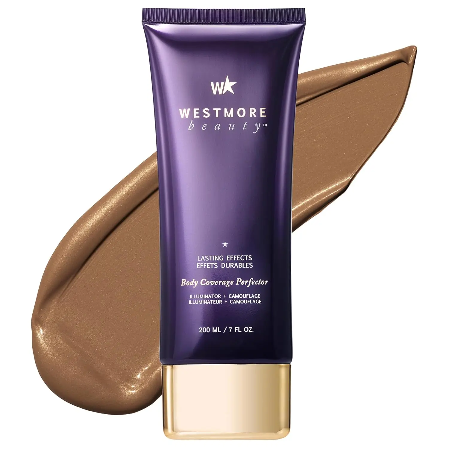 Westmore Beauty Body Coverage Perfector – Waterproof Leg & Body Makeup/Bronzer For Women - Best Tattoo Cover Up Makeup & Tattoo Concealer - 7 Oz Golden Radiance