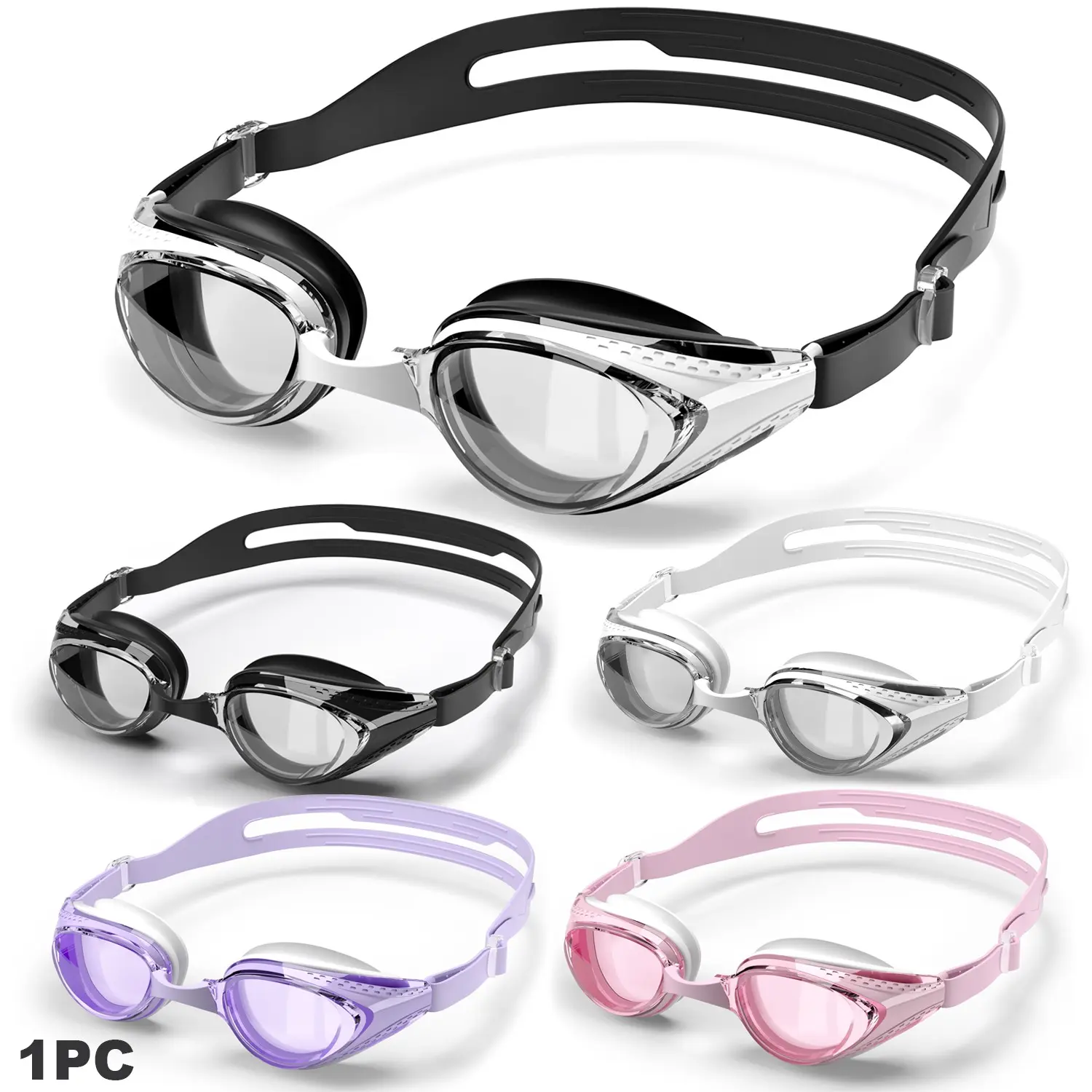 Professional HD Anti-Fog Waterproof Outdoor Swimming Goggles, Swim Glasses, Pool Goggles for Men and Women, Comfortable Frame, Clear Vision, Ideal for Swimming