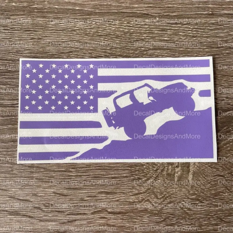 Jeep American Flag Decal Off Road