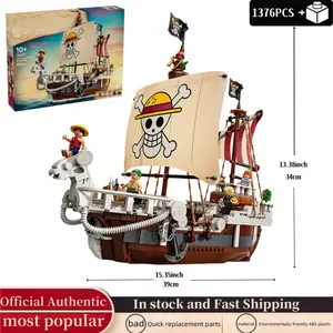 1376pcs Pirate Ship Building Set, Compatible with 75639, Educational Steam Toy, Model Boat Kit, DIY Kit for Kids, Christmas Birthday Gift
