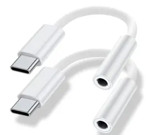 USB Type C to 3.5mm Headphone Jack Adapter (2-Pack), USB C to Aux Audio Dongle Cable for iPhone 17 Pro Max/17 Pro, 16/15 Pro Max, 16/15 Pro, iPad Pro, MacBook Samsung Galaxy S24 S23 S22 S21 Pixel 9 8