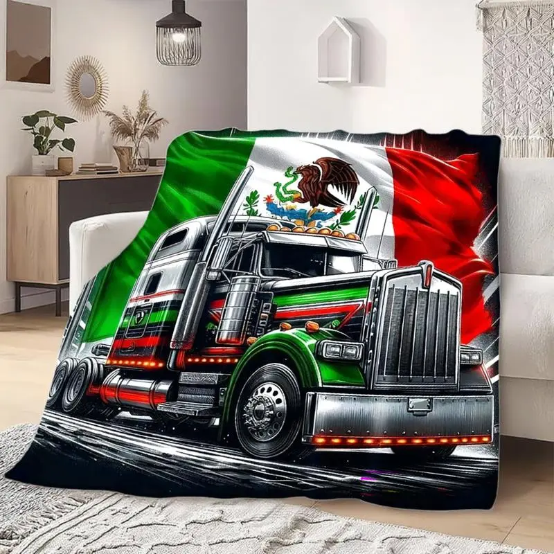 Peterbilt Truck Fleece Blanket Soft Cozy Creatively Designed Perfect Christmas Halloween Gift Ultimate Comfort Companion Flannel Fabric 30x40 40x50 50x60 80x60 Inches