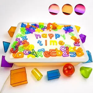 16" LED Light Table for Toddlers with 10 Brightness Levels & 3 Color Modes, Durable Portable Light Box for Kids Sensory Play, Tracing & Art, Fits Flisat Table, Ideal for Home & Classroom(Orange)