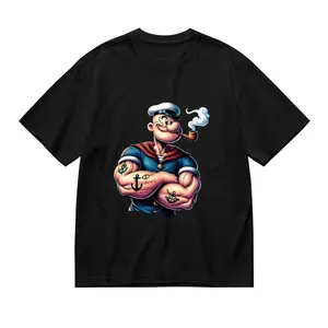 Men's Heavyweight Pirate Graphic T-Shirt - Oversized Loose Fit Round Neck Short Sleeve, Bold Nautical Design with Pirate Ship & Treasure Chest Print, Breathable All-Season Casual & Themed Party Wear, Machine Washable (Ideal for Pirate Costumes )