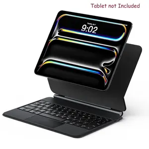 Keyboard Case for iPad Pro 11-inch (M4 2024 / M5 2025), Tablet Keyboard, Magic-Style Magnetic Case with Multi-Touch Trackpad, Floating Cantilever Stand Compatible with iPad Pro 11 inch