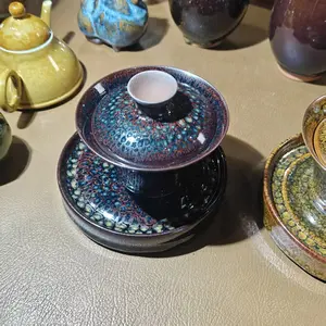 Master Jianzhan handcrafts tea cups, Master Chen handcrafts cups