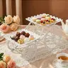 European Style Plastic Multi-Layer Dessert Cart, Ideal for Fruits, Coffee Table Candy Tray, Dessert Stands, Elegant Party Cake Stand, Indoor Afternoon Tea Display