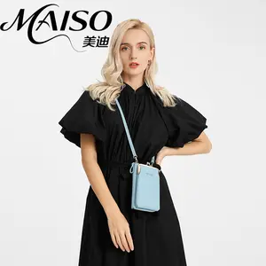 Qianlai Cross-Border Multi-Color New Phone Bag Wallet RFID Shoulder Bag Crossbody Bag PU Lychee Pattern