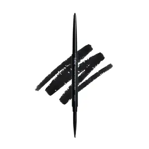 Lithe Smudge-Proof Gel Eyeliner – Long Wear Retractable Eyeliner with Ultra Thin Tip & Angled Brush, High Definition Vegan Makeup in Shade [100% Black]