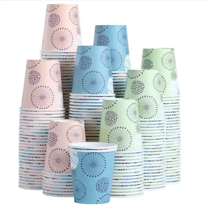 1.5 inch round plastic cup 24 Clear 5 oz Ribbed Round Plastic Dessert Cups with Spoons Set main image 1