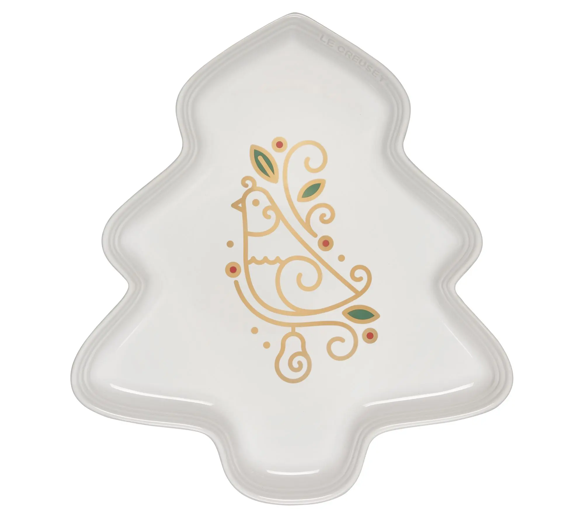 Le Creuset Noel Tree Platter with Partridge