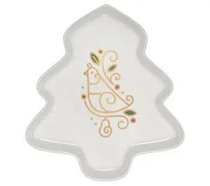 Le Creuset Noel Tree Platter with Partridge