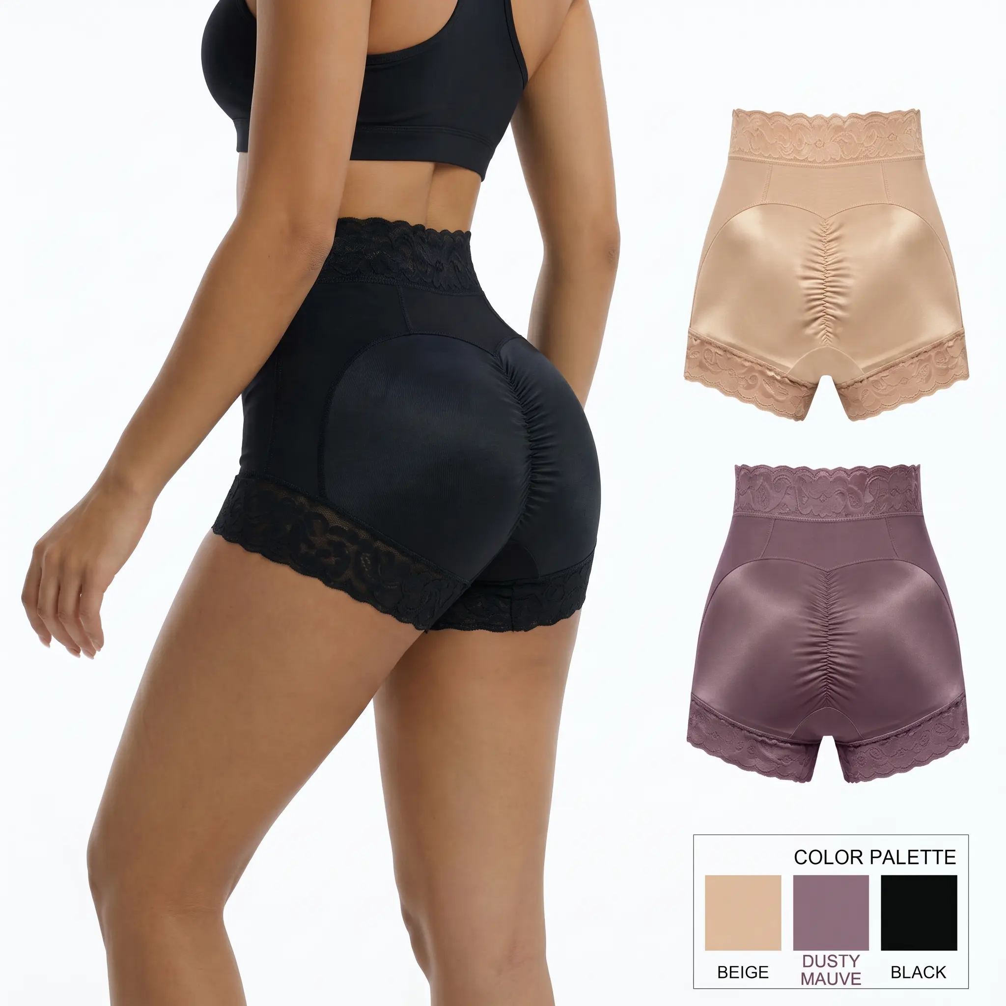Colombia Lace Steel Boned Shapewear for Women Butt Enhancer Tummy Tucking Shorts Womenswear Comfort Fajas Colombianas Basic Post Surgery Compression Cute