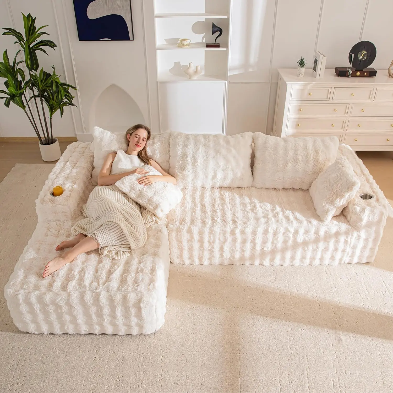 Bubble Beige-Left Facing Chaise