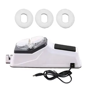 Electric Knife Sharpener Non-slip Base Easy to Clean USB Powered Multifunctional Ergonomic Design Knife Sharpener
