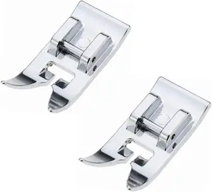 2 count Zig Zag, Straight Stitch Foot Snap On Foot Sewing Machine Presser Foot Will Fit Singer, Brother, Janome, Toyota, Etc Domestic Sewing Machines