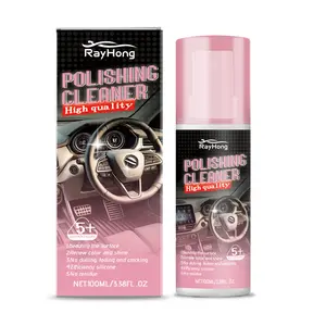 Car interior cleaning spray, water-free spray wax, dashboard leather cleaning, rubber, plastic trim and tire cleaner, quick coating, car interior beauty agent