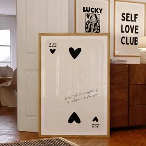 Playing Card Print, Angel Number 222 Poster Instant , Angel Number Poster, Angel Number Wall Art Print
