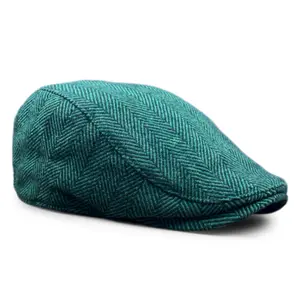 The Irish Boston Scally Cap - Green Herringbone