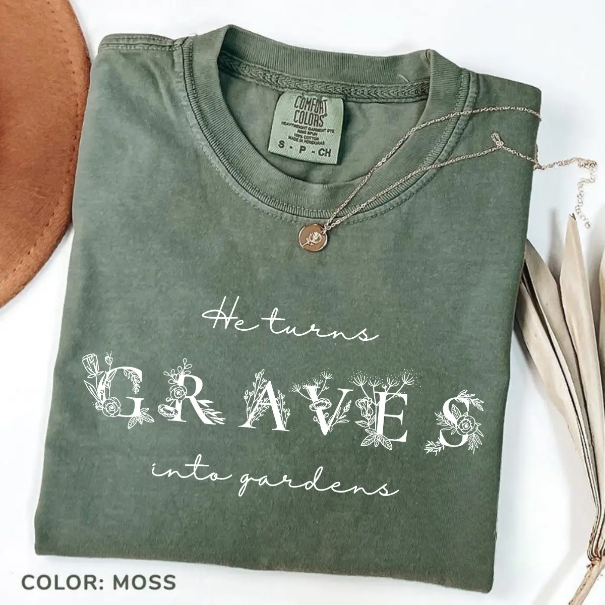 Comfort Colors Graves Into Gardens T-Shirt, Women's Christian Tee, Faith Apparel, Jesus Lover TShirt, Worship Lyrics Shirt