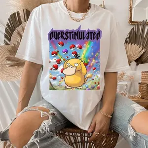 Psyduck Pokemon Overstimulated Shirt, Mental Illness Awareness Gift, Cute Poke Ball T-Shirt