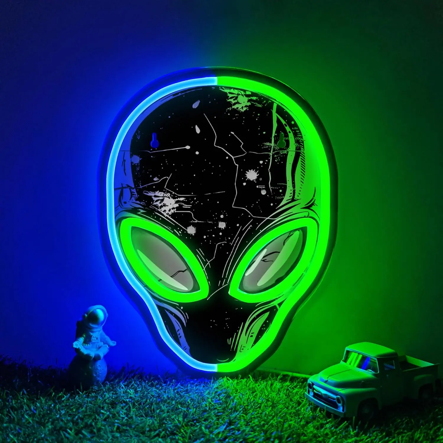 Alien Neon Sign,Dimmable Alien LED Neon Signs for Wall Decor Bedroom  Room Man Cave Party Decor, LED Light Sign Gifts for Teen Boy Room