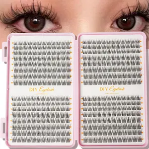 Cluster False Eyelashes, High Capacity, D Curl, Fluffy Style, DIY Lash Extension, Ideal for Daily Use, Parties, Travel, Gifts, Eyelash Extension Set