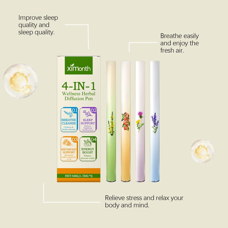 Natural 4-in-1 Herbal Sticks  Soothe Mood & Boost Daily Wellness